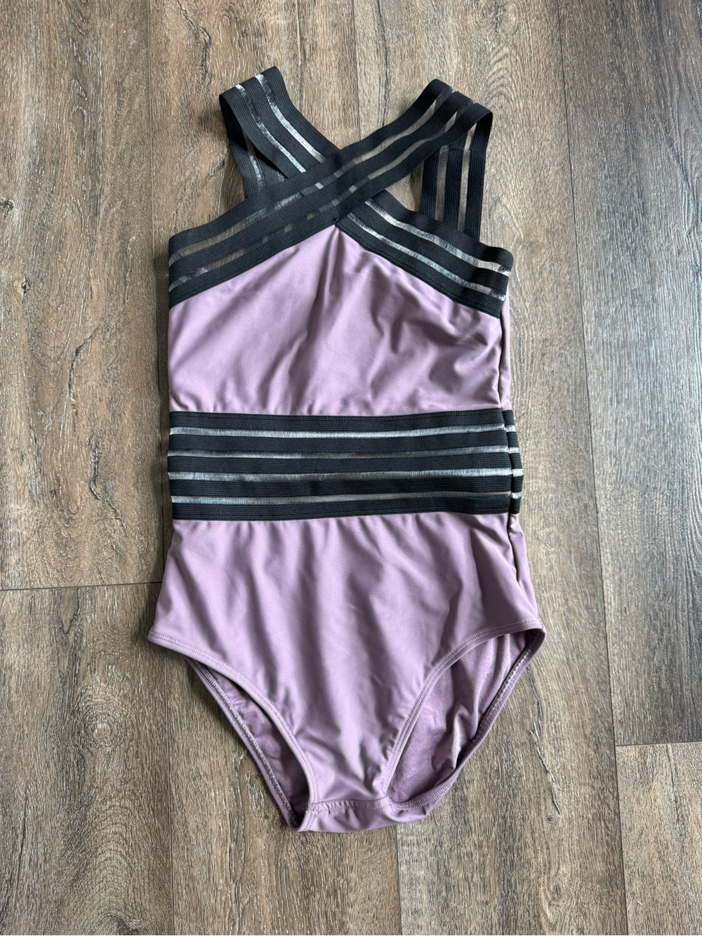 Aava Lavender Cross-Back Swim Suit Size XS